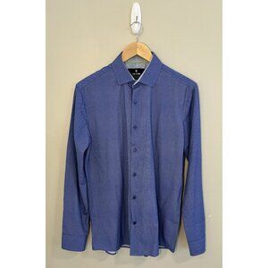 Tom‎ Baine Men’s Button Up Shirt Blue 4 Way Stretch Sz M